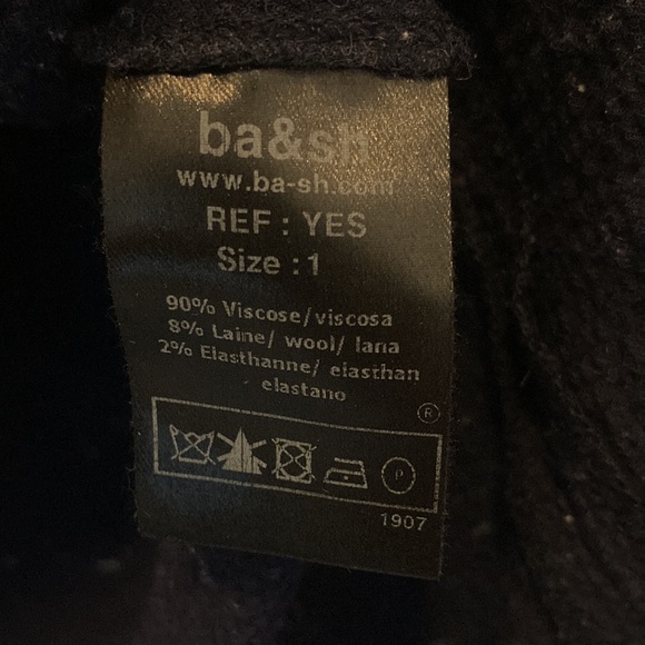 *last call* BA&SH navy tweed blouse - Picture 5 of 10